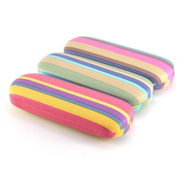 [แพ็ค] กล่องสวีเดน กล่องใส่แว่นตา แถบสียาว คละสี ราคากล่องละ 17 บาท [1 แพ็ค 10 กล่อง]