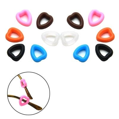 [1คู่ แถม 1คู่]  กันลื่นแว่นตา ทรงหัวใจกลวง (หัวใจโดนัท)