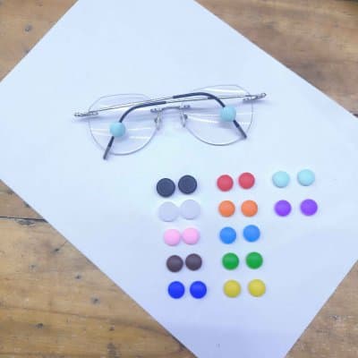 [1คู่ แถม 1คู่] กันลื่นแว่นตา ทรงวงกลม