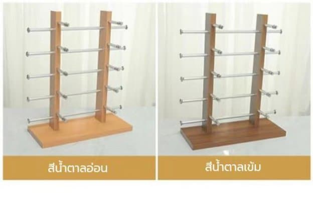 [พรีออเดอร์] ชั้นวางแว่นตา ไม้ สองแถว หนึ่งชั้นวางใส่แว่นได้ชิ้นละ 10 ตัว ขึ้นต่ำสั่ง 5 ชัิ้น - ภาพที่ 2