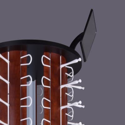 [พรีออเดอร์] ชั้นโชว์แว่น 90 ตัว ลายไม้โอค หมุน เลื่อนได้ มัดจำได้ 50% - ภาพที่ 2